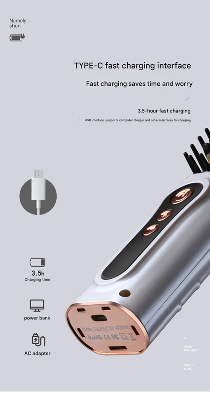 Green Wireless 2-in-1 Hair Straightener & Curler - Portable Anti-Damage Styler