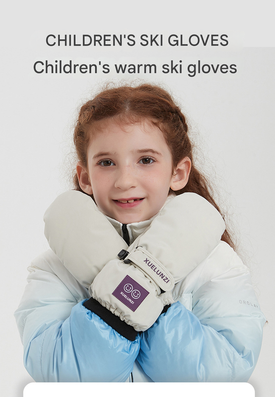 Pink Kids' Waterproof Ski Mittens - Thermal Winter Snow Mitts with Touchscreen Compatibility (Ages 6-12)