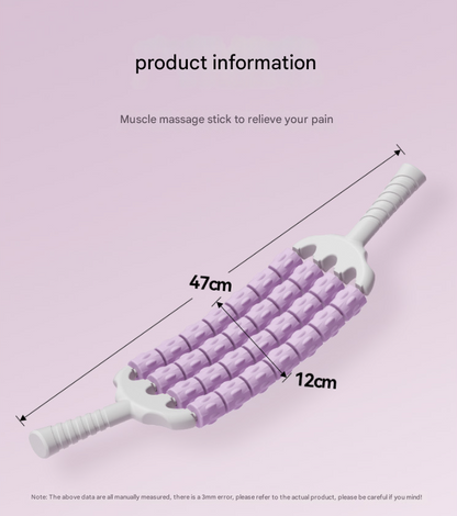 Pink Four-Row Bendable Massage Roller - Muscle Relaxation and Sensory Integration Training for Children