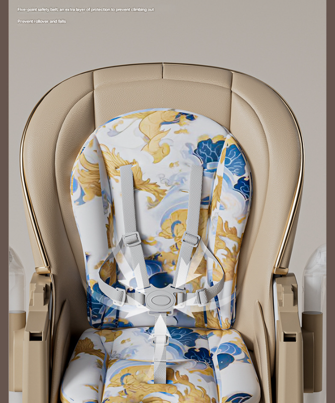 Mica ash 3-in-1 Convertible Baby High Chair - Adjustable, Foldable Feeding Seat with Rocking Function and Wheels