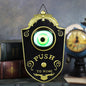 2-Piece Black Halloween Animated Eyeball Doorbell - Spooky Light-Up Prop with Scary Sounds for Party & Door Decoration