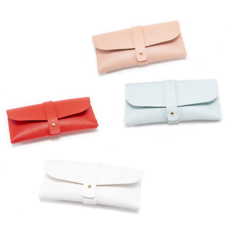 3-Piece Green Chic & Sleek PU Leather Soft Eyeglass Case - Protective Pouch for Sunglasses & Reading Glasses