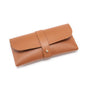 3-Piece brown Chic & Sleek PU Leather Soft Eyeglass Case - Protective Pouch for Sunglasses & Reading Glasses