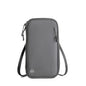 Grey RFID Blocking Travel Wallet - Multi-functional Large Capacity Passport Holder & Card Organizer with Adjustable Strap for Men & Women