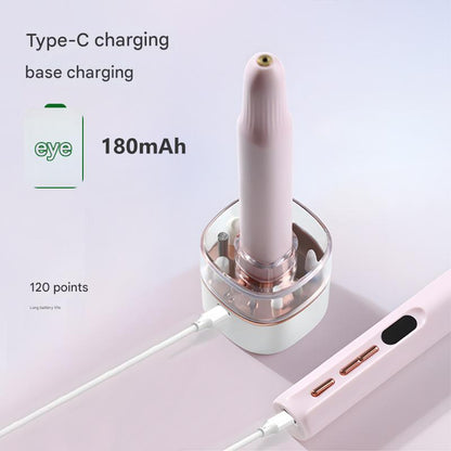 Portable Electric Nail Drill & Polishing Machine Kit - 5 Speed, UV Lamp Base, USB-C Rechargeable(pink)