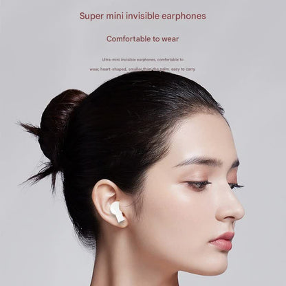 Mini True Wireless Bluetooth 5.3 Earbuds - Heart/Capsule Case, Touch Control, Auto-Connect(black)