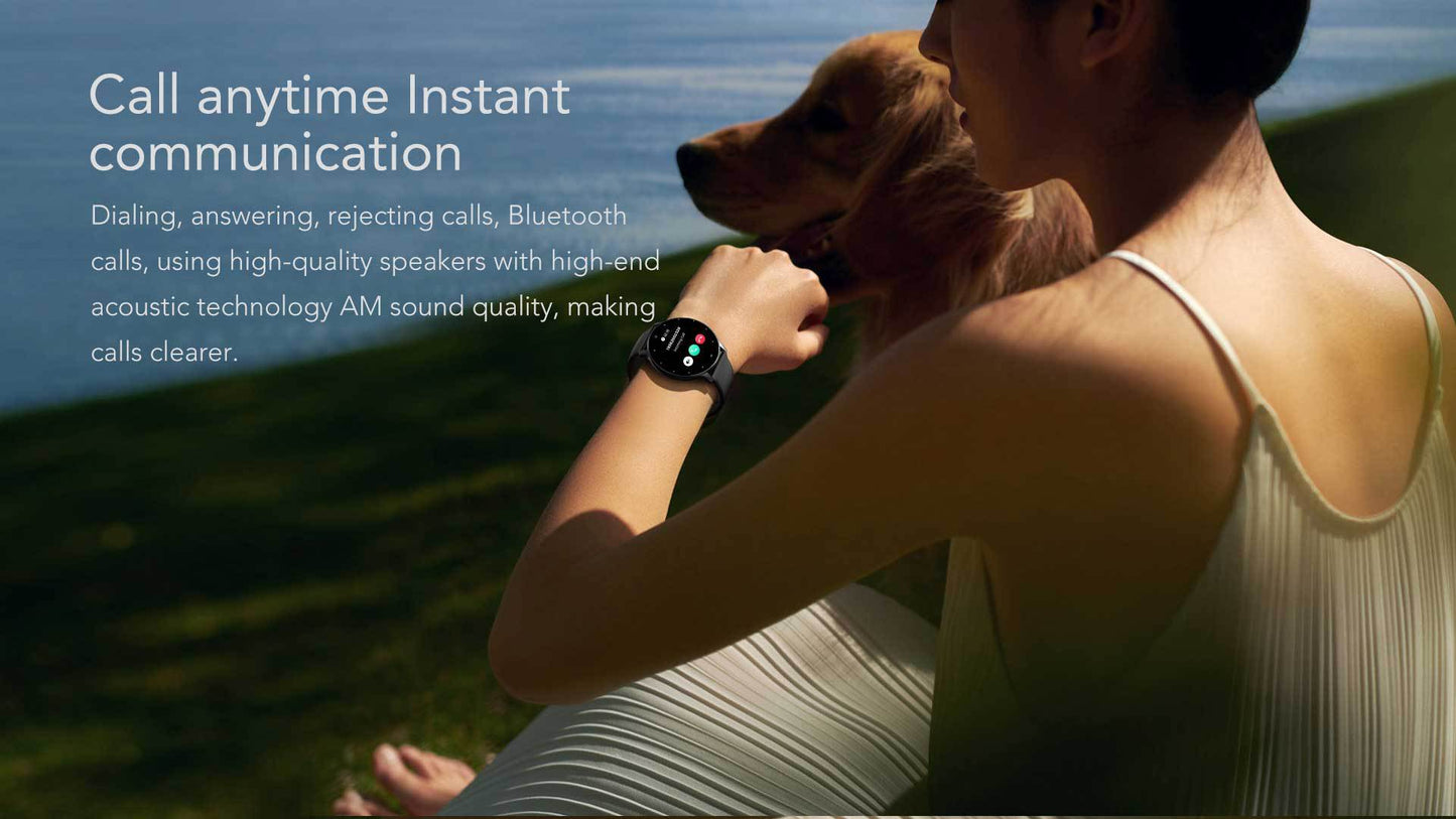 Feature-Rich Smartwatch: 1.28 HD Display  Bluetooth Calling Extensive Sports Tracking (blue)"