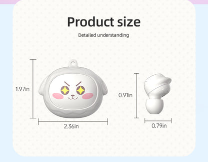 Fun Face-Changing TWS Earbuds with Rotating Case - Bluetooth 5.4, High-Quality Sound(Light Blue)