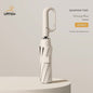 Automatic Open/Close Umbrella with UPF50+ Sun Protection - 10-Rib Windproof Design, Carabiner Handle(Beige)