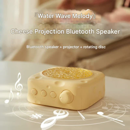 Cheese-Inspired Bluetooth Speaker with Water Ripple Aurora Projector Light - 3 Modes, Upgraded Bluetooth 5.4(blue)