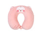 2-in-1 Convertible Eye Mask & Travel Neck Pillow Set - Plush Fabric with Snap Closure(pink)
