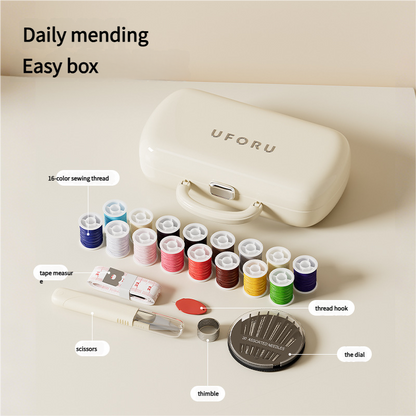 Complete Sewing Kit - Portable with Organized Compartments(red)