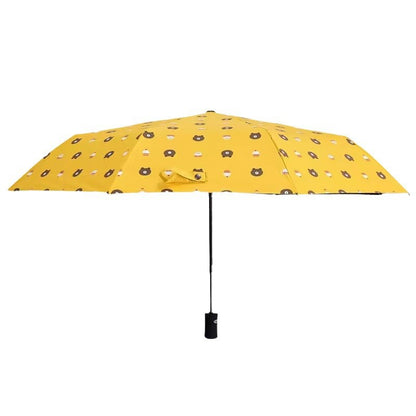 Auto Open/Close 8-Rib Sun & Rain Umbrella - 98cm UV Protection Canopy(sky blue)