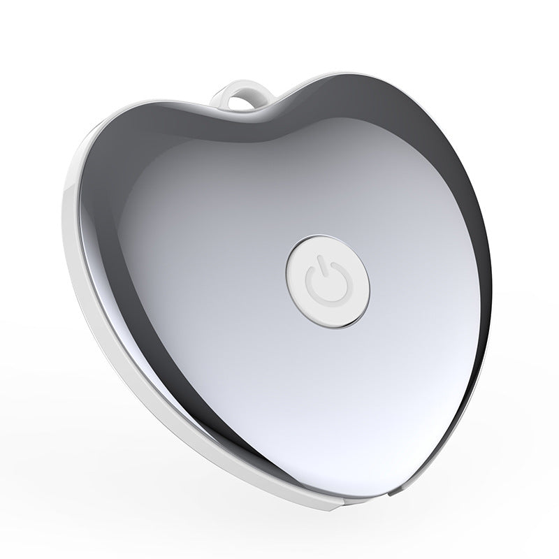 Heart-Shaped Handheld Sleep Aid Device - CES Microcurrent Instrument for Stress Relief & Deep Sleep(Silver)