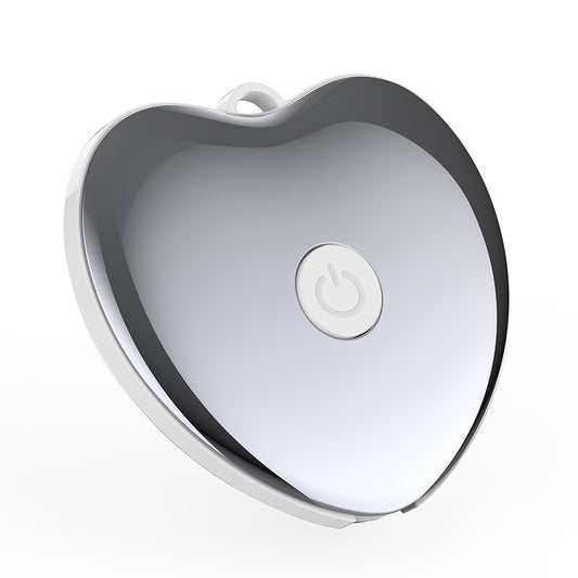 Heart-Shaped Handheld Sleep Aid Device - CES Microcurrent Instrument for Stress Relief & Deep Sleep(Silver)