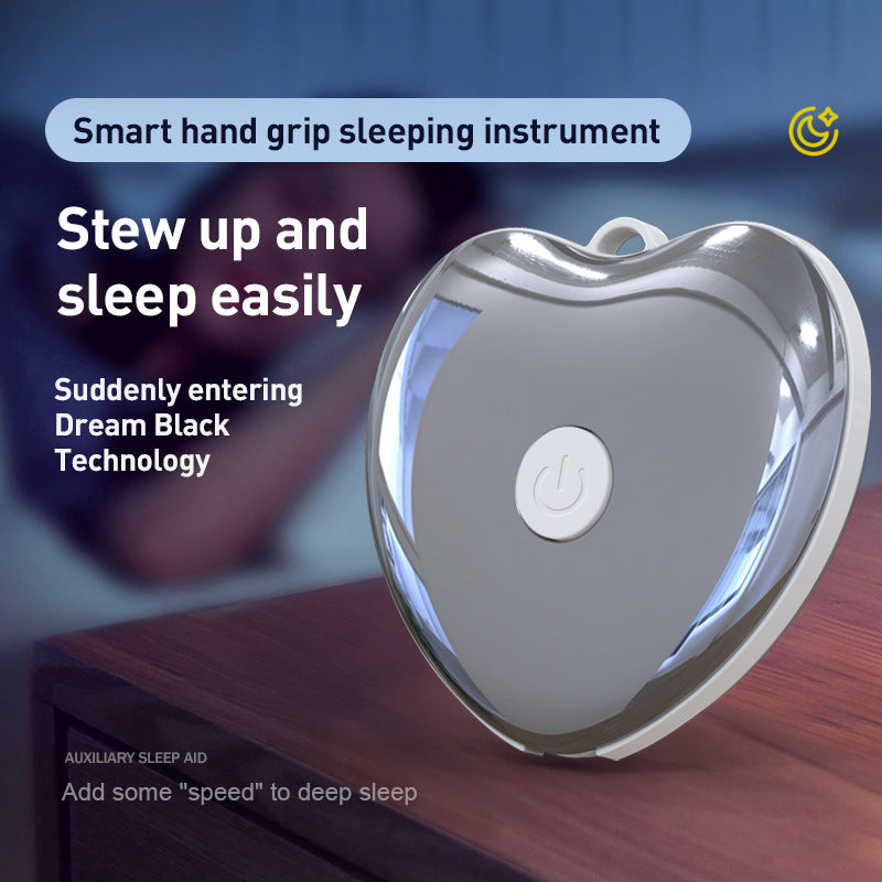 Heart-Shaped Handheld Sleep Aid Device - CES Microcurrent Instrument for Stress Relief & Deep Sleep(Black)