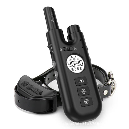 Professional 2-in-1 Dog Training & Anti-Bark Collar with Remote - Rechargeable, 3 Modes & 0-99 Levels(black)