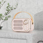 Portable Retro Bluetooth 5.0 Speaker - HIFI Sound, Multi-Function with TF Card, USB & AUX Input(Pink)