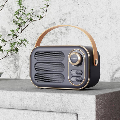 Portable Retro Bluetooth 5.0 Speaker - HIFI Sound, Multi-Function with TF Card, USB & AUX Input(Purple)