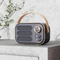 Portable Retro Bluetooth 5.0 Speaker - HIFI Sound, Multi-Function with TF Card, USB & AUX Input(Purple)