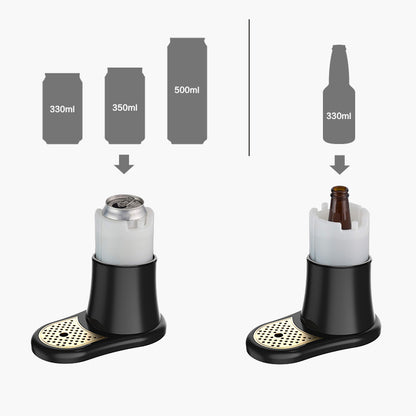 Ultrasonic Beer Foam Creator & Dispenser - Portable Tap for Canned & Bottled Beer with Cooling System(black)