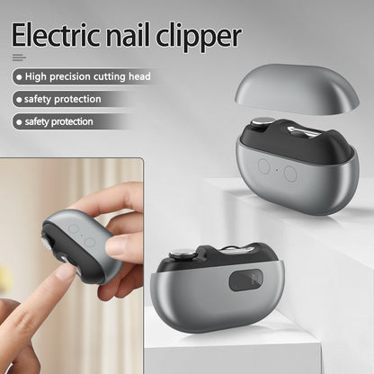 Multi-Functional Electric Nail Clipper & Grinder with LED Light and Magnetic Cover(Grey)