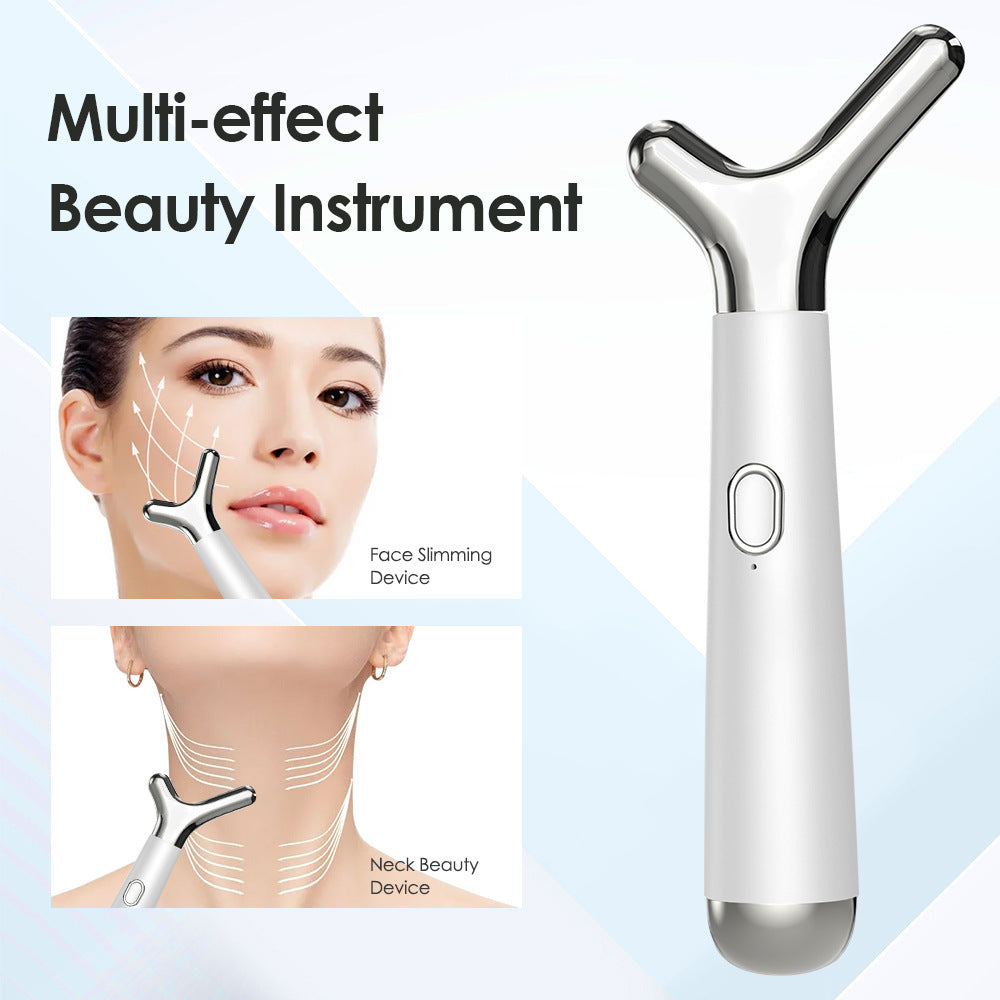 Y-Shaped Face & Neck Lifting Massager - 8000VPM Vibration, 30 Intensity Levels, 8 Massage Techniques(White)