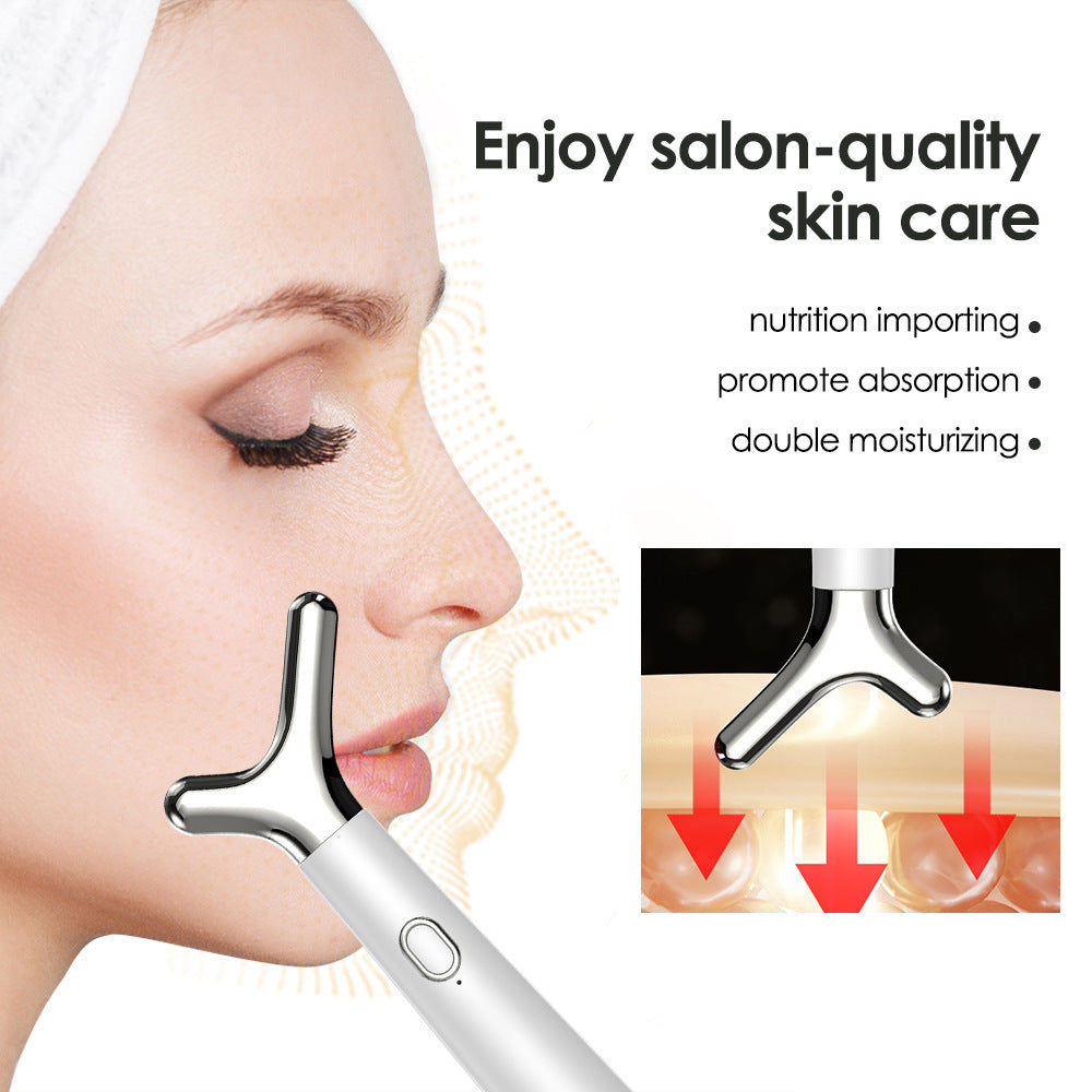 Y-Shaped Face & Neck Lifting Massager - 8000VPM Vibration, 30 Intensity Levels, 8 Massage Techniques(White)