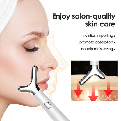 Y-Shaped Face & Neck Lifting Massager - 8000VPM Vibration, 30 Intensity Levels, 8 Massage Techniques(White)