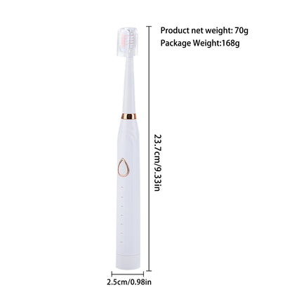 3-in-1 Full Multifunction Sonic Electric Toothbrush with Facial Brush & Massager Kit(White)