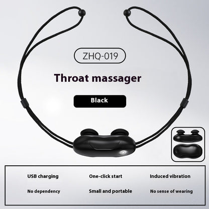 Smart Anti-Snoring Throat Massager - AI-Powered Vibration Sleep Aid, USB-C Rechargeable & Portable(black)
