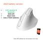 Ergonomic Vertical Mouse - Multi-Device Bluetooth5.0 & 2.4G Wireless, Adjustable DPI, Silent Click(white)