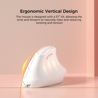 Ergonomic Vertical Mouse - Multi-Device Bluetooth5.0 & 2.4G Wireless, Adjustable DPI, Silent Click(blue)