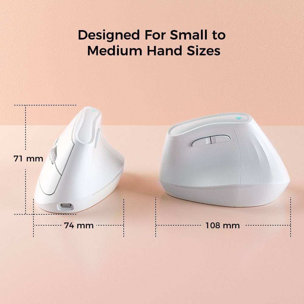 Ergonomic Vertical Mouse - Multi-Device Bluetooth5.0 & 2.4G Wireless, Adjustable DPI, Silent Click(green)