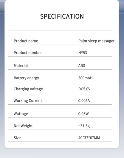 Handheld Microcurrent Sleep Aid Device - USB Rechargeable Pulse Massager for Relaxation & Deep Sleep(black)