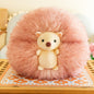 Super Soft Animal Sphere Plush Pillow - 38cm Decorative Throw Cushion for Sofa & Bed(peach)