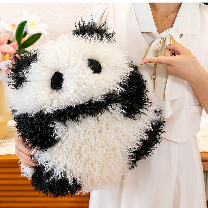 Super Soft Animal Sphere Plush Pillow - 38cm Decorative Throw Cushion for Sofa & Bed(brown)