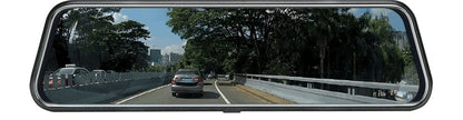 10-Inch Dual Lens Dash Cam Mirror - 1080P FHD Touch Screen Car DVR with Rear Camera, Night Vision & G-Sensor(black)