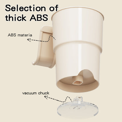 Multi-Purpose Anti-Spill Cup Holder with Suction Base & Detachable Phone Stand(white)