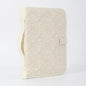 Beige Elegant Quilted Bible Cover - Protective Book Case with Carry Handle