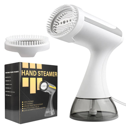 White Powerful 1500W Handheld Garment Steamer - Portable Clothes Wrinkle Remover with Fast-Heat Technology and 350ml Tank for Home & Travel