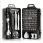 Grey Professional 115-in-1 Precision Screwdriver Set - Magnetic Repair Tool Kit for PC, Laptop, Phone & Electronics
