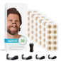 Black Round Anti-snoring Patch Set (30 Pairs of patches) Magnetic Nasal Dilator Kit for Snoring Relief - Reusable Multi-Size Sleep & Sport Breathing Aid