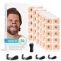 Black Square Anti-snoring Patch Set (30 Pairs of patches) Magnetic Nasal Dilator Kit for Snoring Relief - Reusable Multi-Size Sleep & Sport Breathing Aid