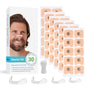 White Square Anti-snoring Patch Set (30 Pairs of patches) Magnetic Nasal Dilator Kit for Snoring Relief - Reusable Multi-Size Sleep & Sport Breathing Aid