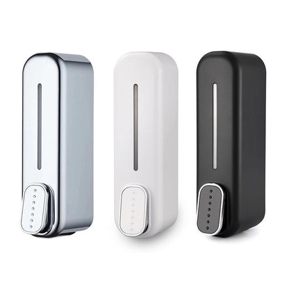 2 Pcs Black Modern Wall-Mounted Press Soap Dispenser - 300ml Refillable Pump for Bathroom & Kitchen