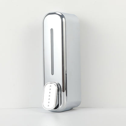 2 Pcs Silver Modern Wall-Mounted Press Soap Dispenser - 300ml Refillable Pump for Bathroom & Kitchen
