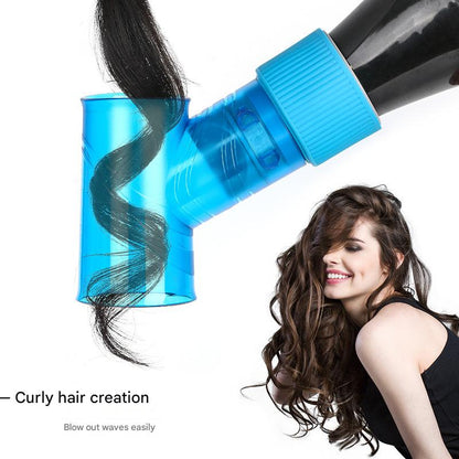 Black Wind Spin Hair Curler Diffuser - Universal Hair Dryer Attachment for Effortless Waves and Curls