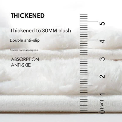 Luxury Plush Memory Foam Bath Mat with Foot Drying Panel - Super Absorbent & Non-Slip Bathroom Rug(Checkered brown)