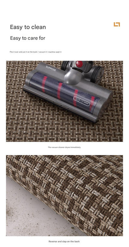 Absorbent & Dirt-Resistant Woven Kitchen Mat - Non-Slip Runner Rug for Home(Interlocking Black)